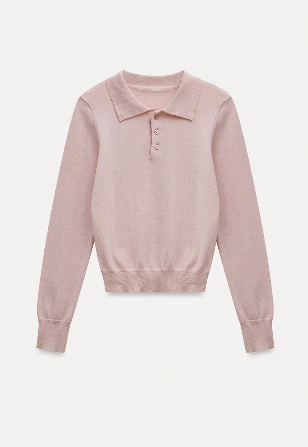 Women Soft Knit Polo Sweater Long Sleeve Pullover