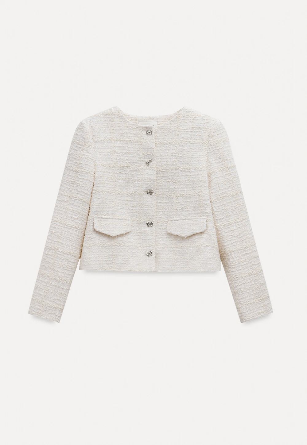 Women Elegant Tweed Skirt Suit Set with Crop Jacket