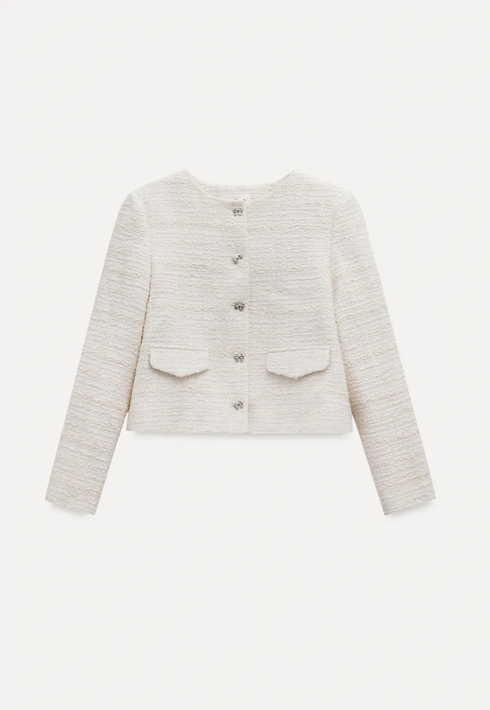 Women Elegant Tweed Skirt Suit Set with Crop Jacket