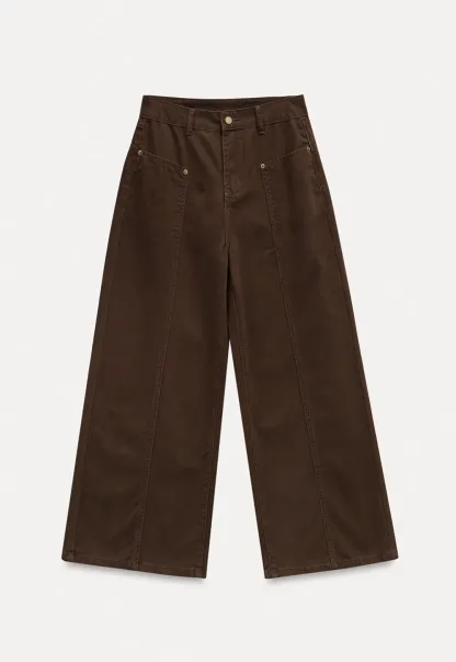 High-Waist Wide-Leg Utility Pants
