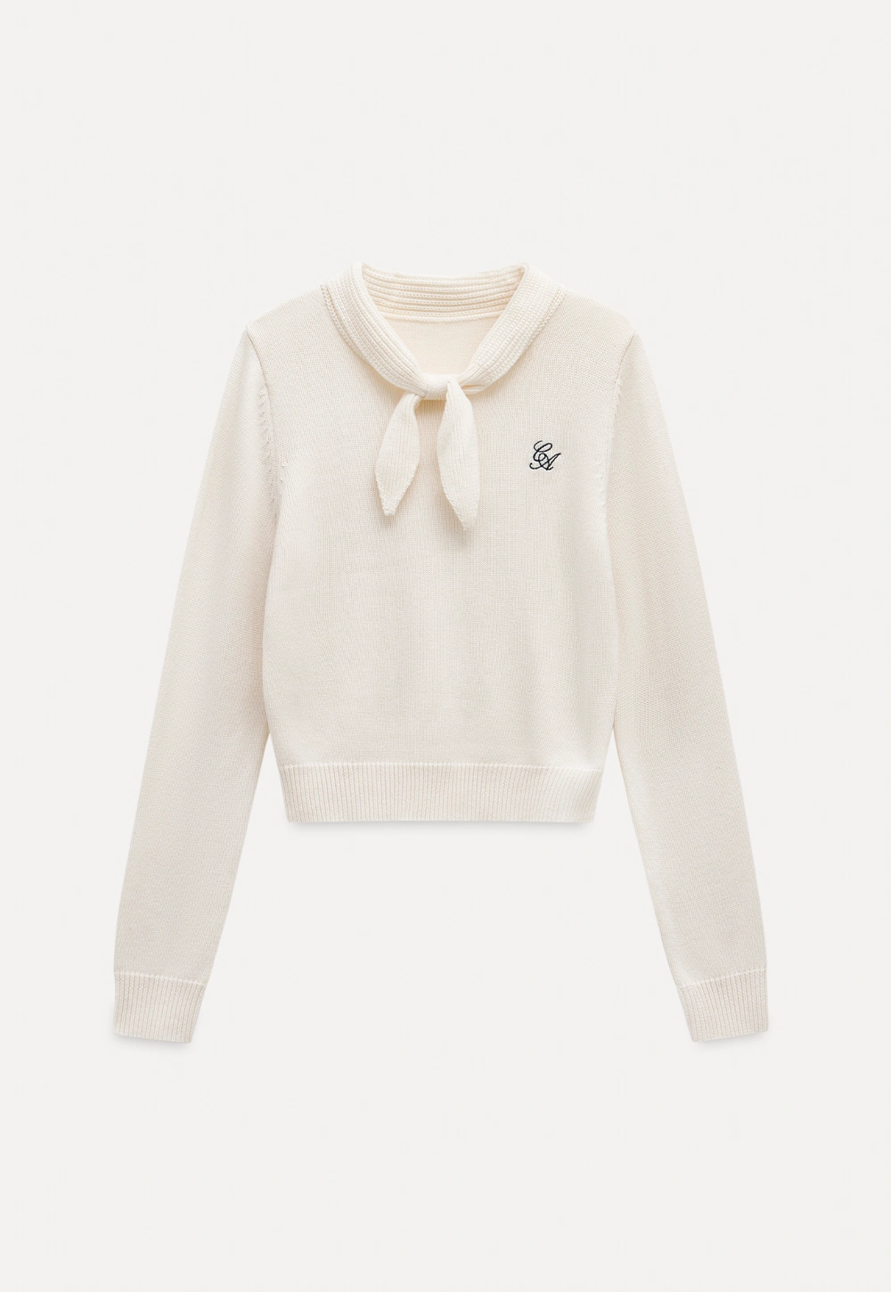 Women Elegant Tie Neck Pullover Sweater