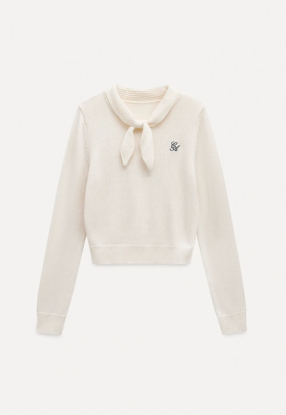 Women Elegant Tie Neck Pullover Sweater