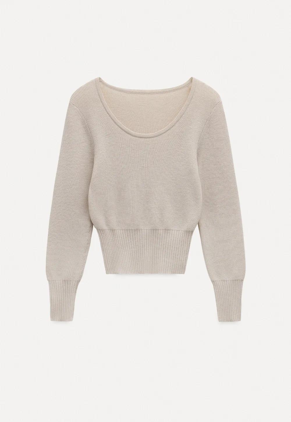 Basic Round Neck Slim Fit Sweater