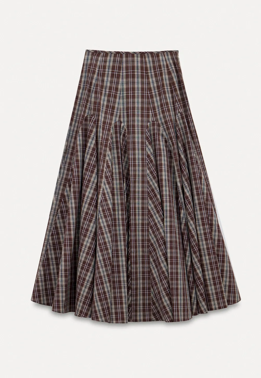 Vintage Plaid High Waist Maxi Skirt