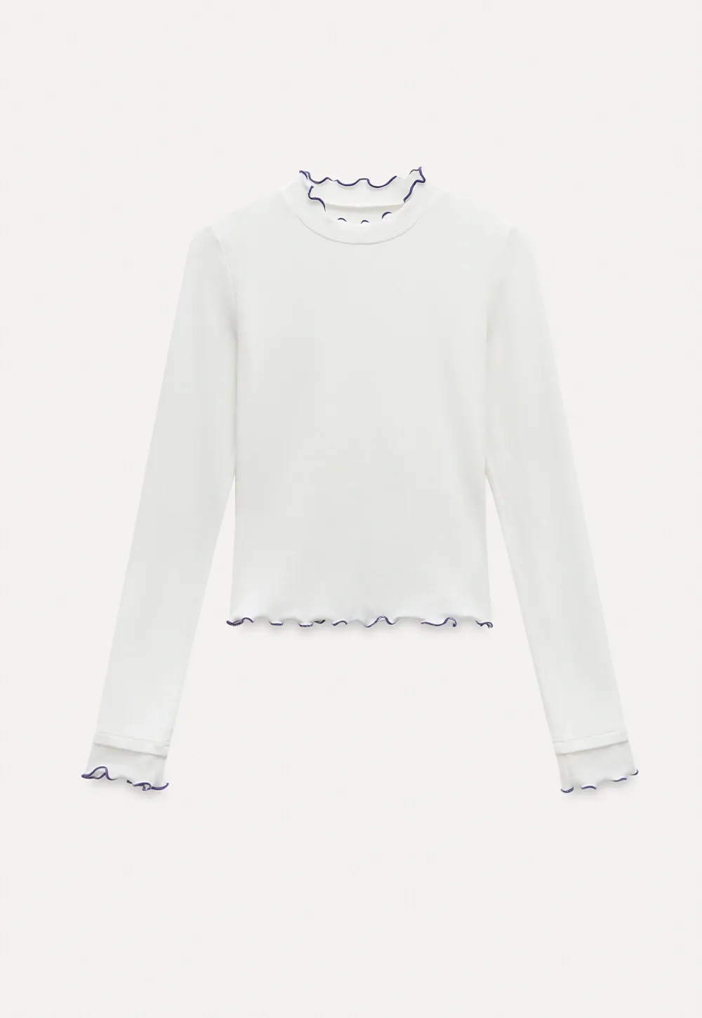 Women Mock Neck Slim Fit Basic Long SleeveTee 