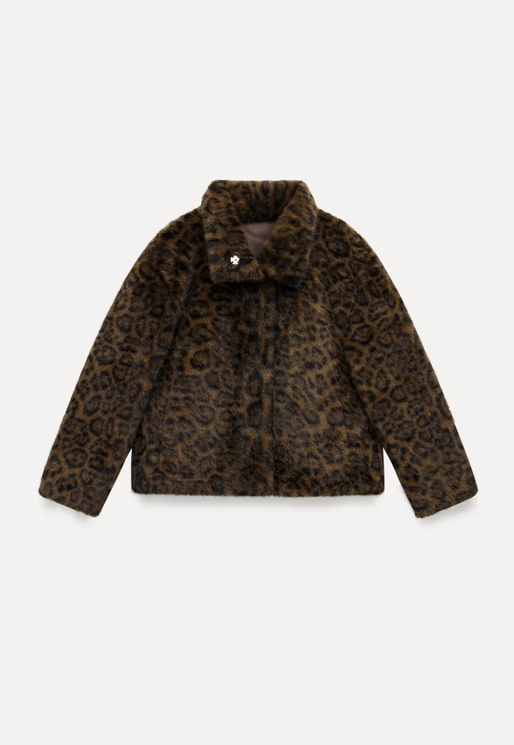 Vintage Faux Fur Leopard Jacket Women