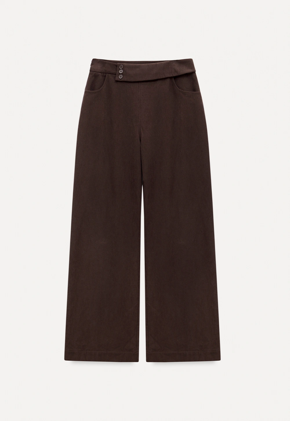 High Waist Corduroy Wide Leg Pants