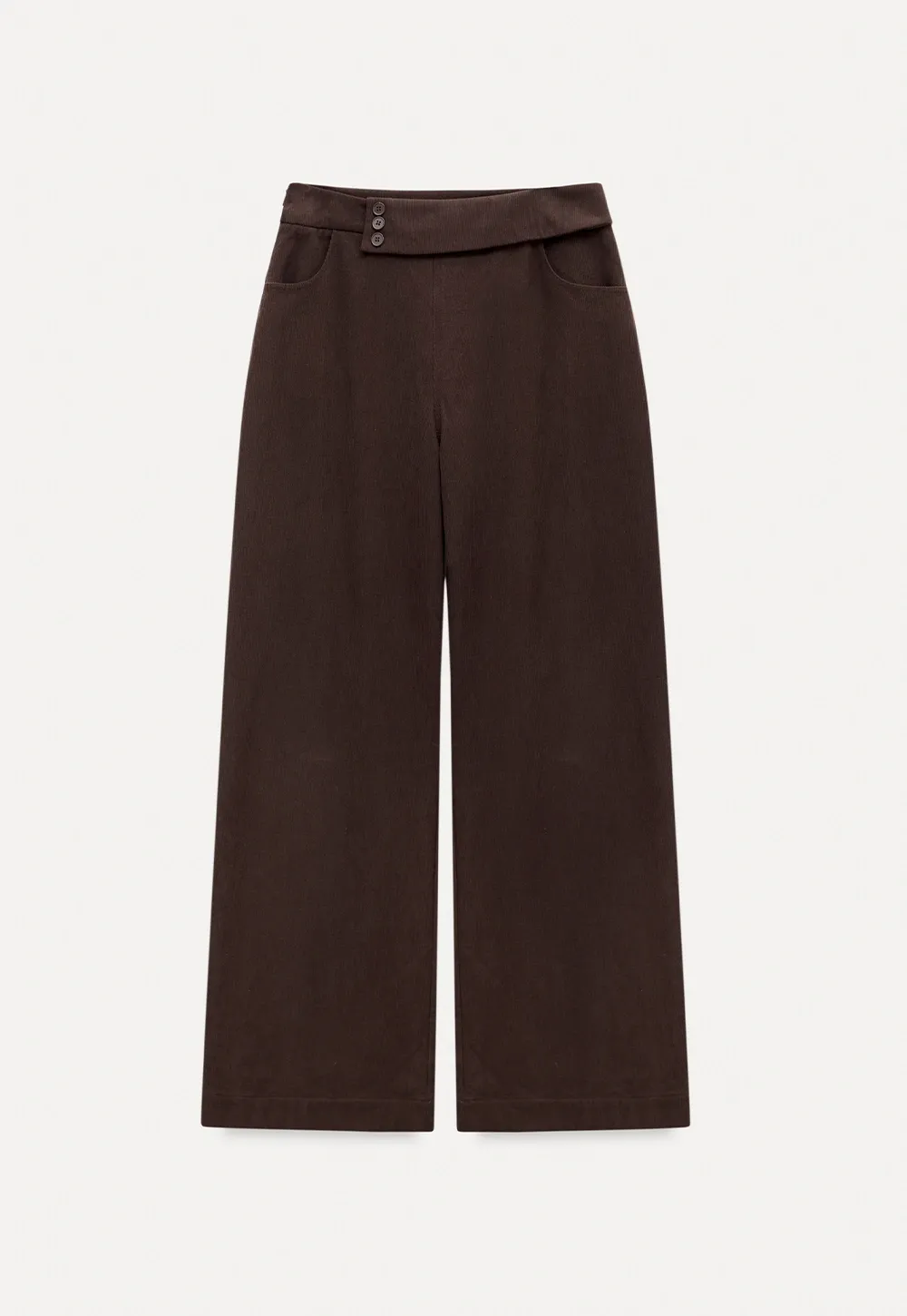 High Waist Corduroy Wide Leg Pants