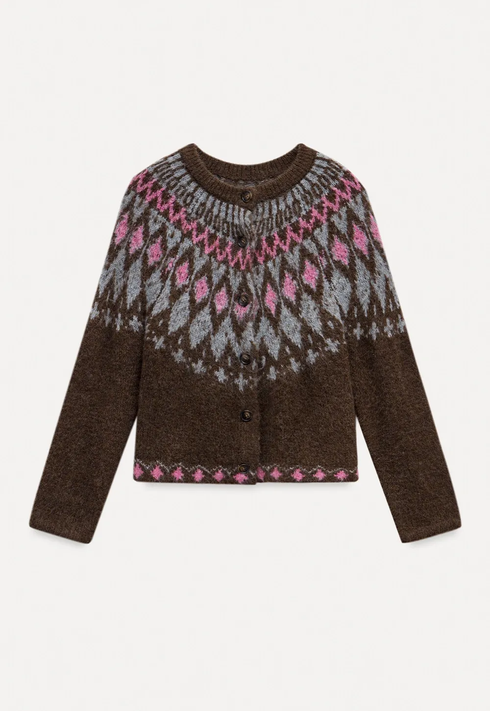 Vintage Fair Isle Knit Cardigan