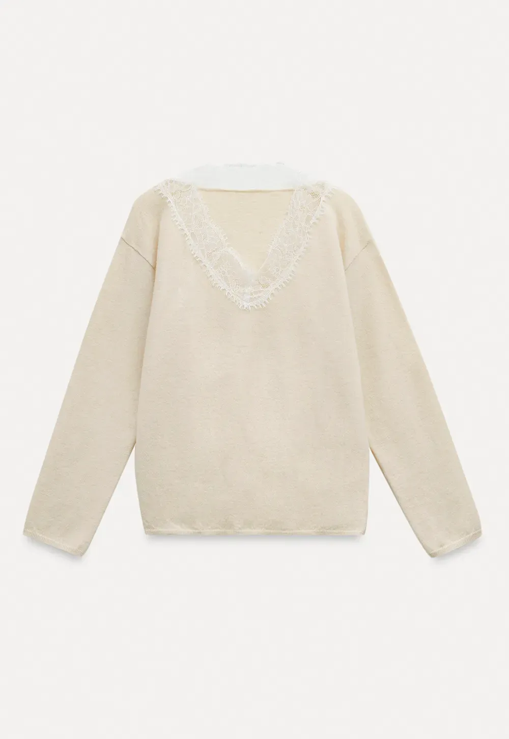Lace Trim Fleece Top