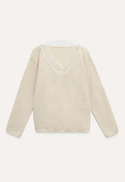 Lace Trim Fleece Top