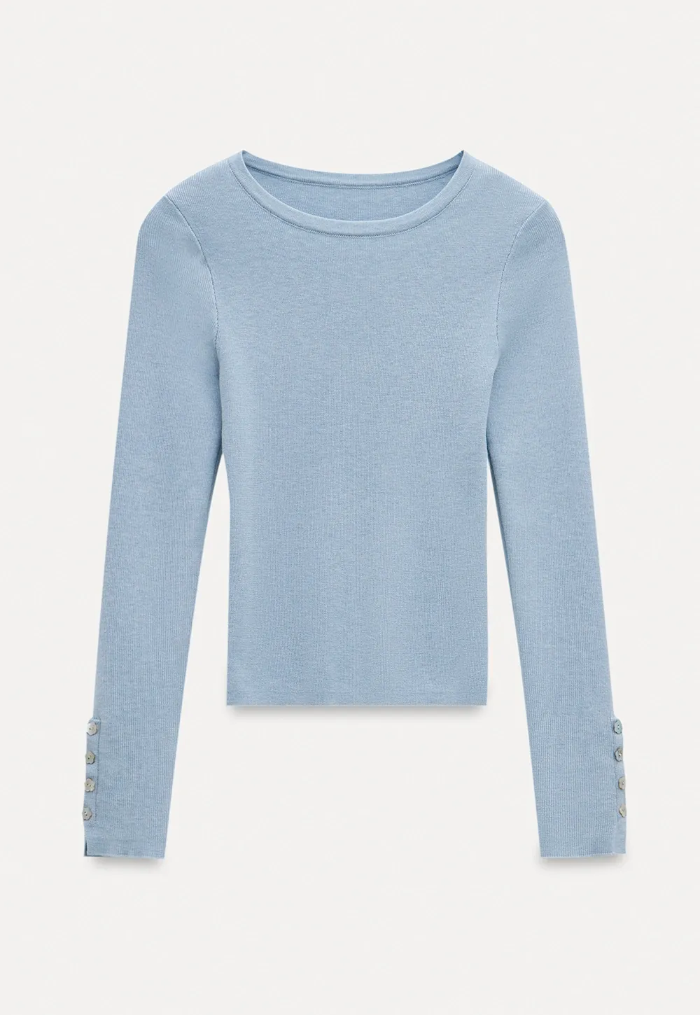 Basic Ribbed Knit Top Women Long Sleeve Pullover