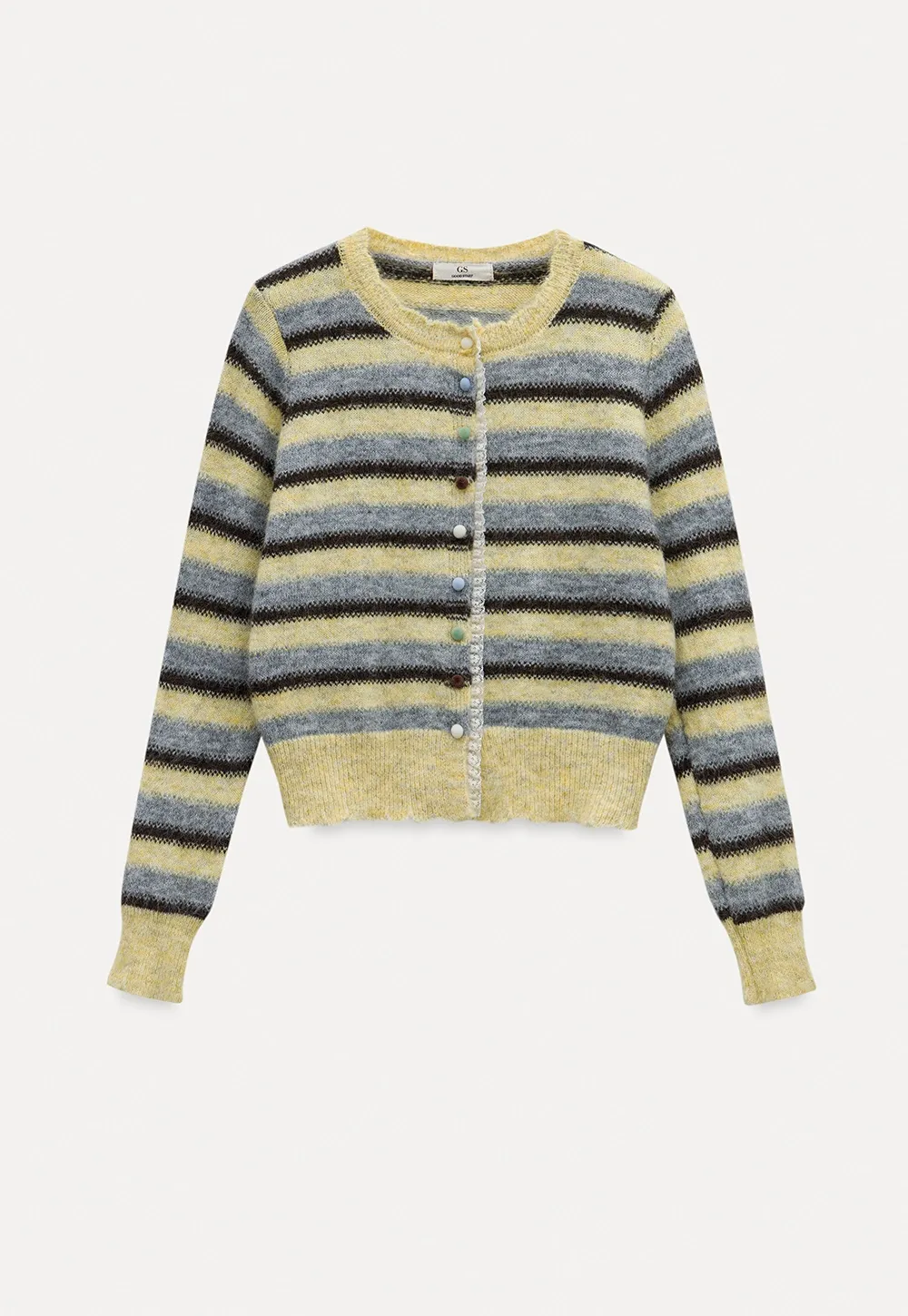 Vintage Striped Knit Cardigan for Women Casual