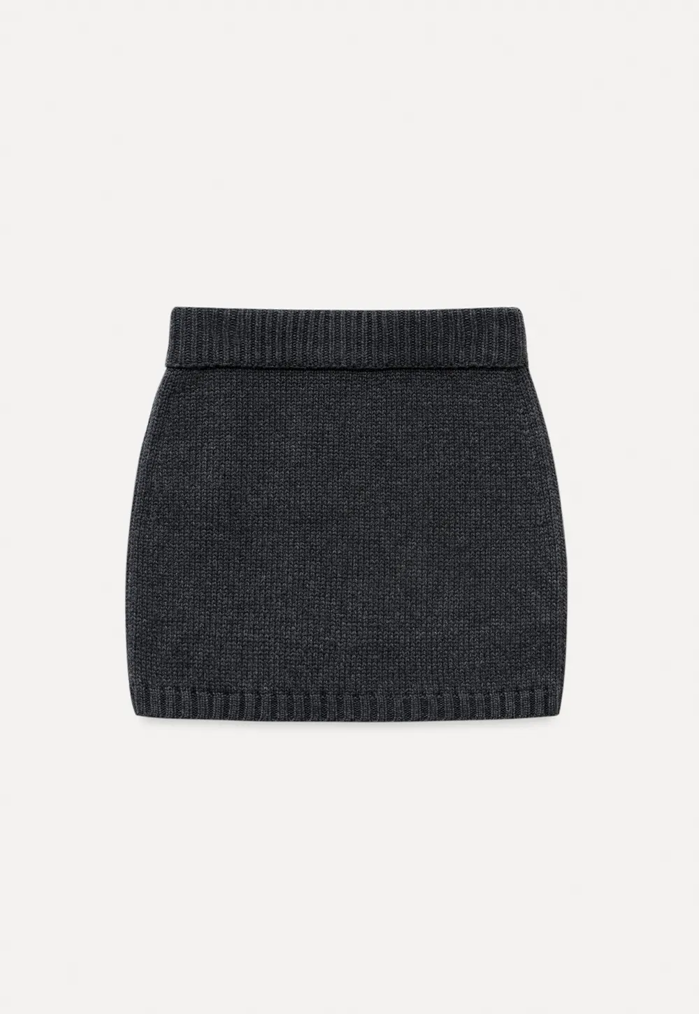 Ribbed Knit Mini Skirt