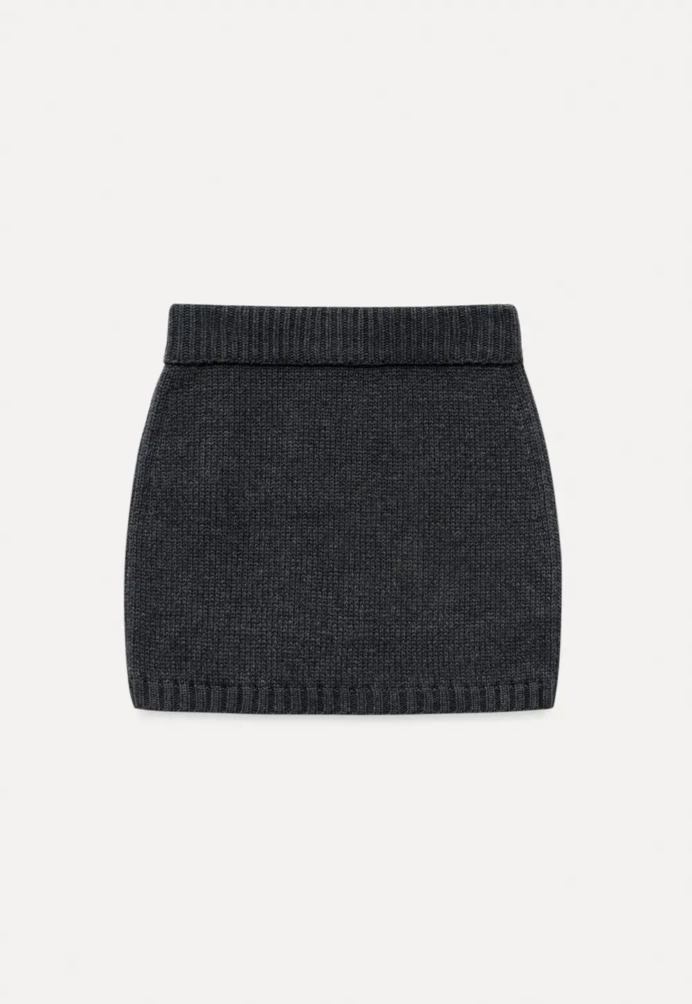 Ribbed Knit Mini Skirt