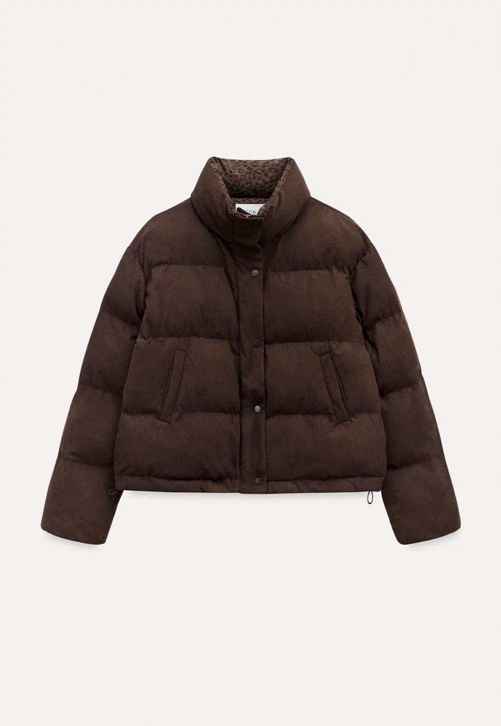 Short Puffer Jacket with High Neck