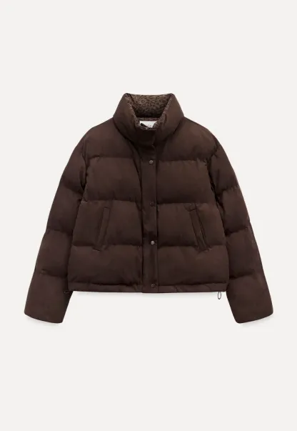 Short Puffer Jacket with High Neck