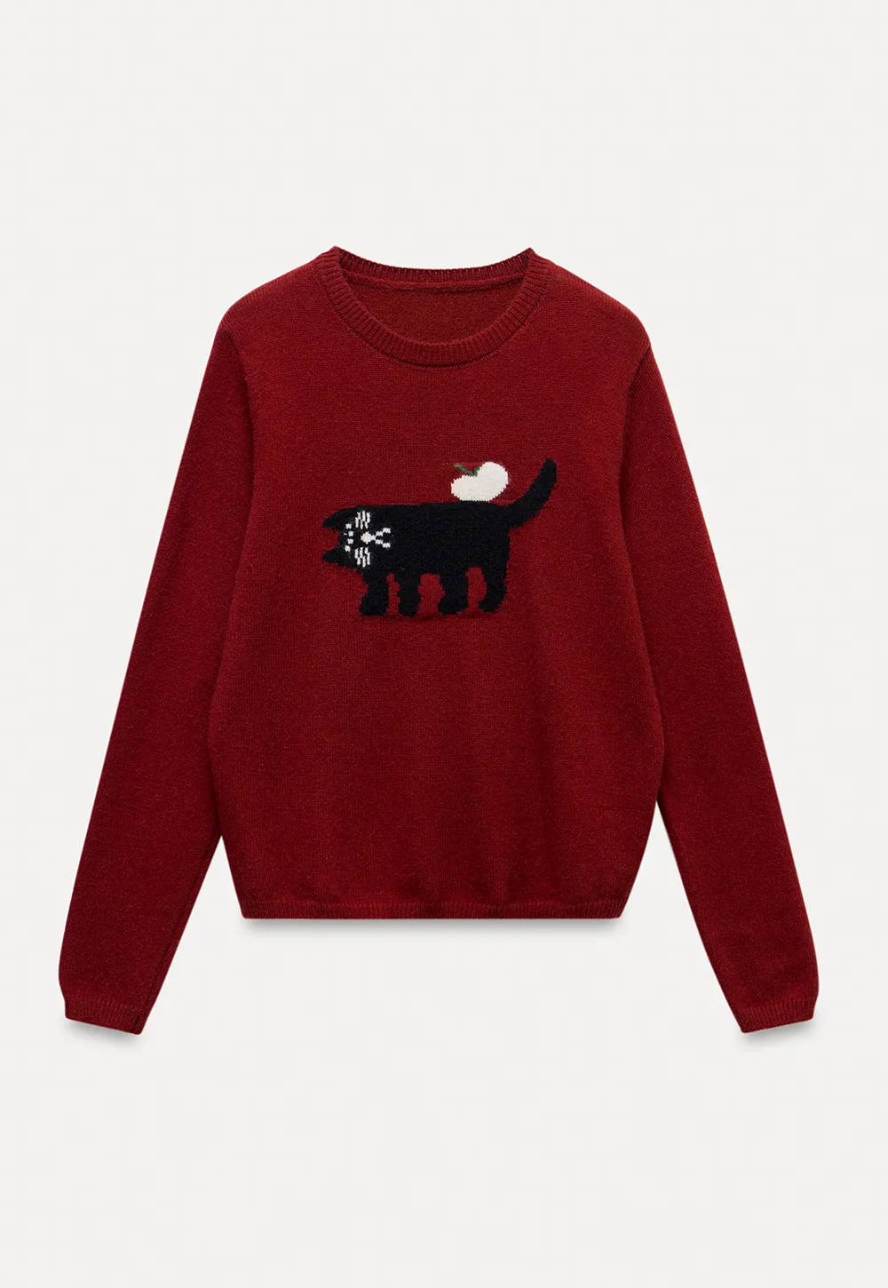 Cat Pattern Knit Sweater
