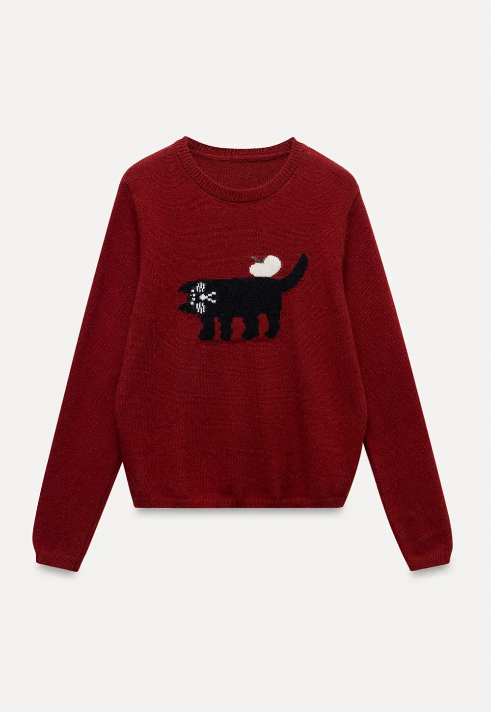 Cat Pattern Knit Sweater
