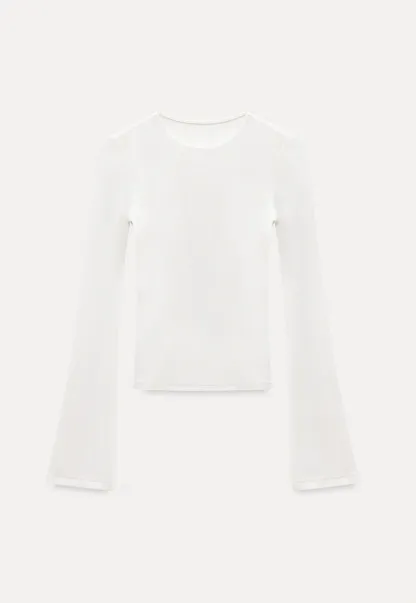 Women Slim Fit Long Sleeve Ribbed Knit Top