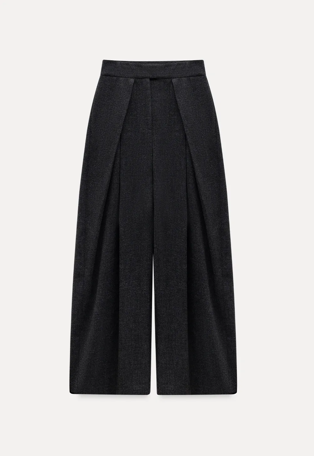 Women High Waist Pleated Wide Leg Trousers