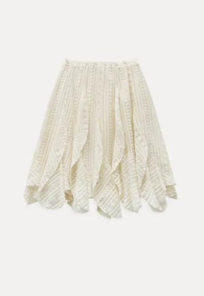 Lace Layered Ruffle Skirt Women Vintage
