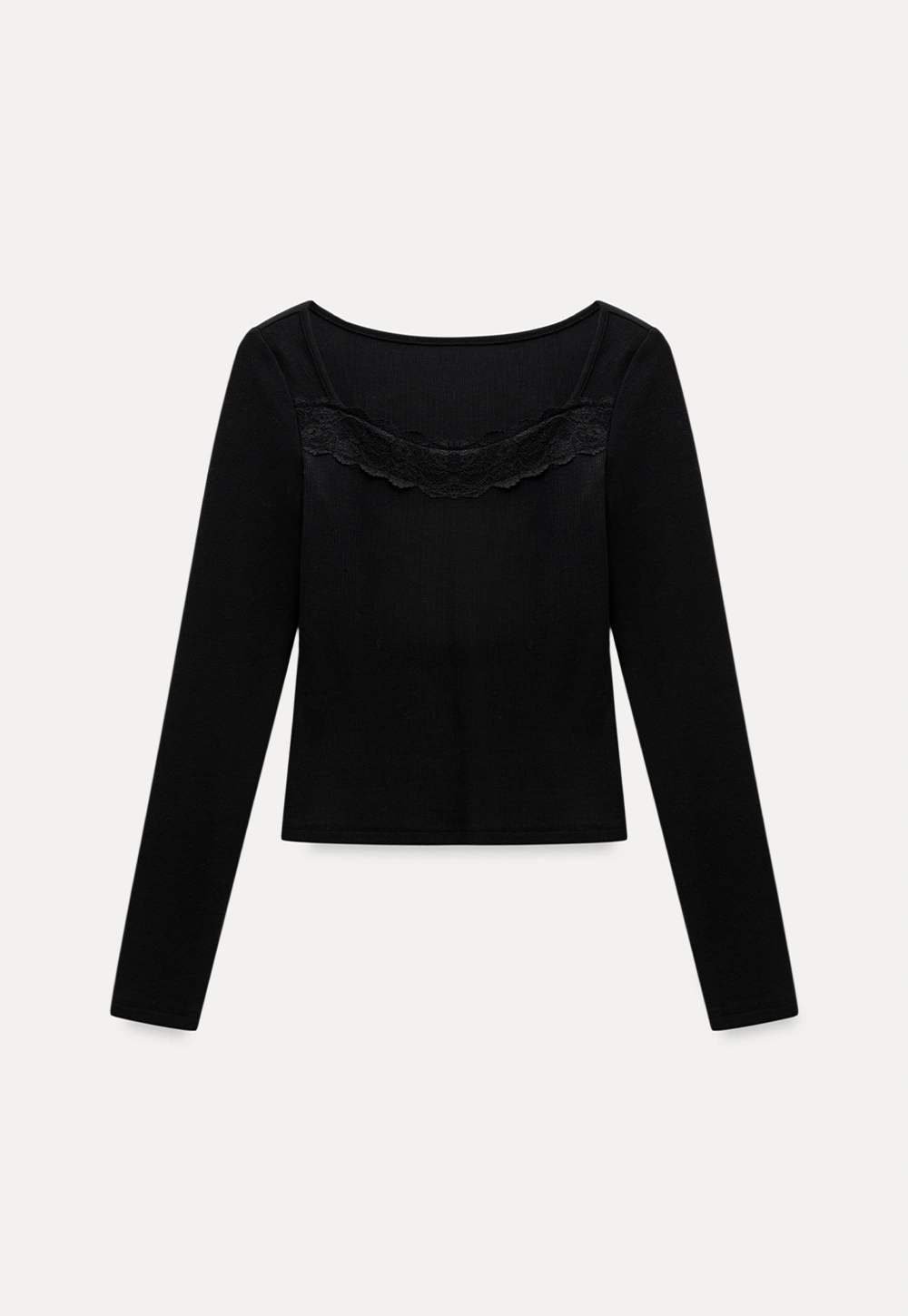 Women Square Neck Long Sleeve Tee