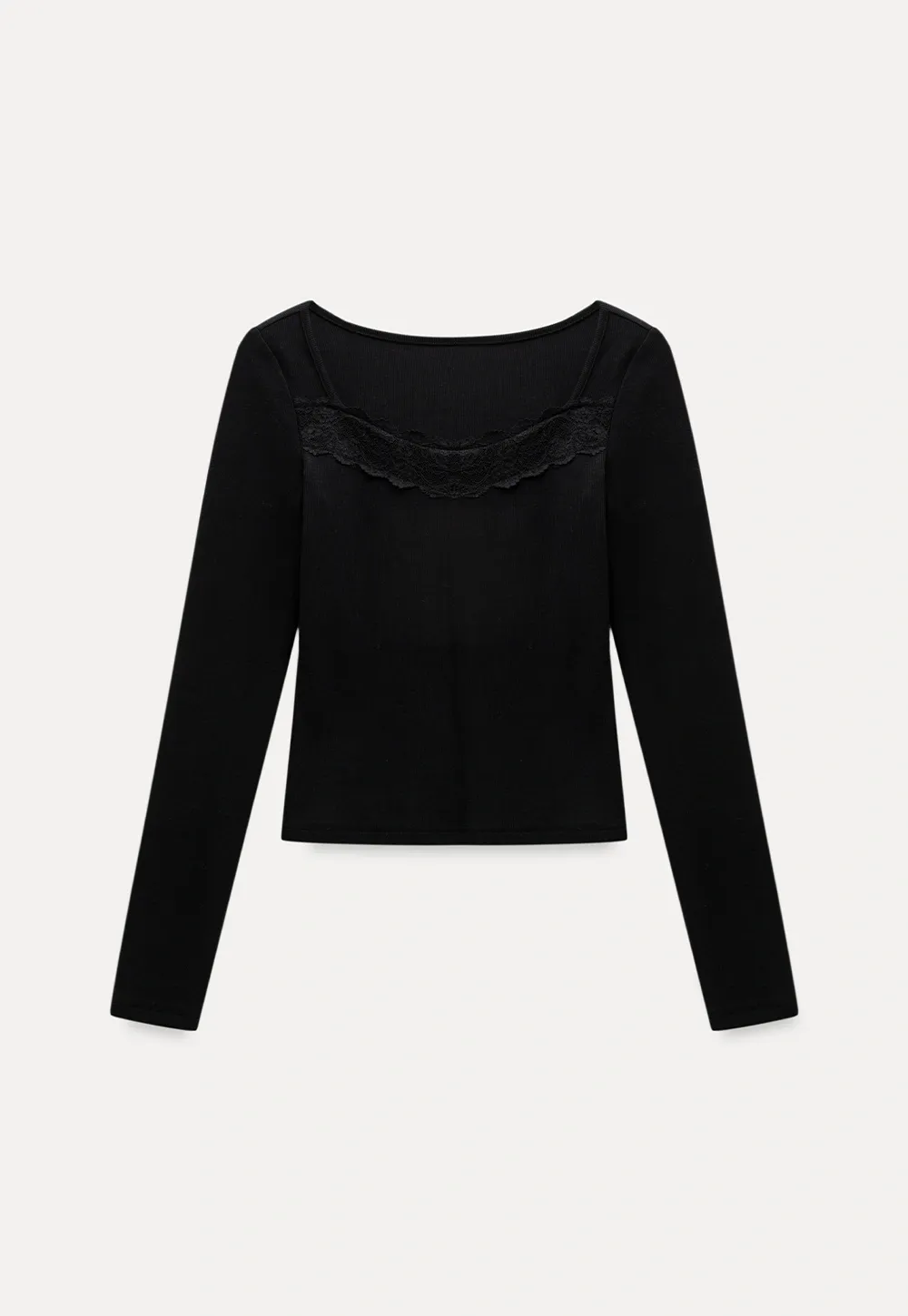 Women Square Neck Long Sleeve Tee