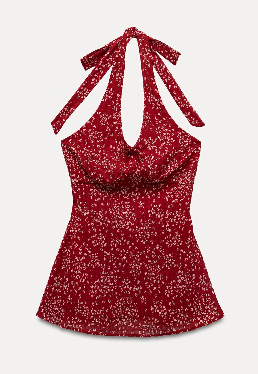 Floral Print Halter Neck Dress