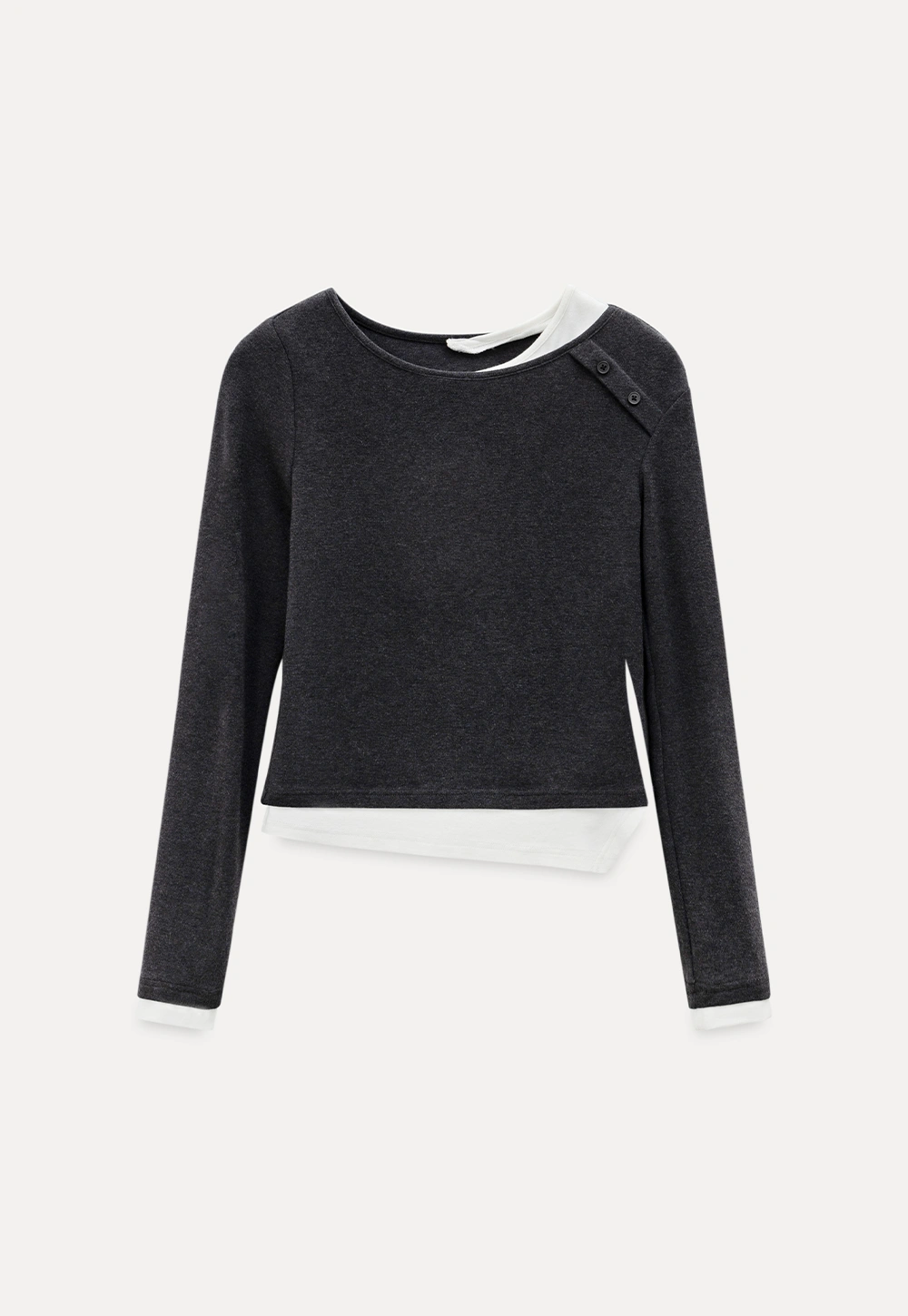 Women Long Sleeve Button Detail Top