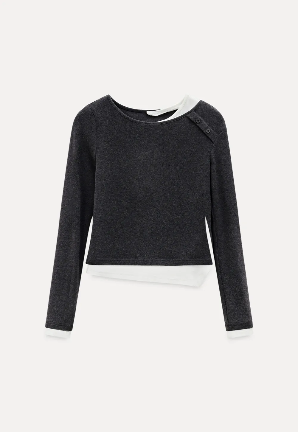 Women Long Sleeve Button Detail Top