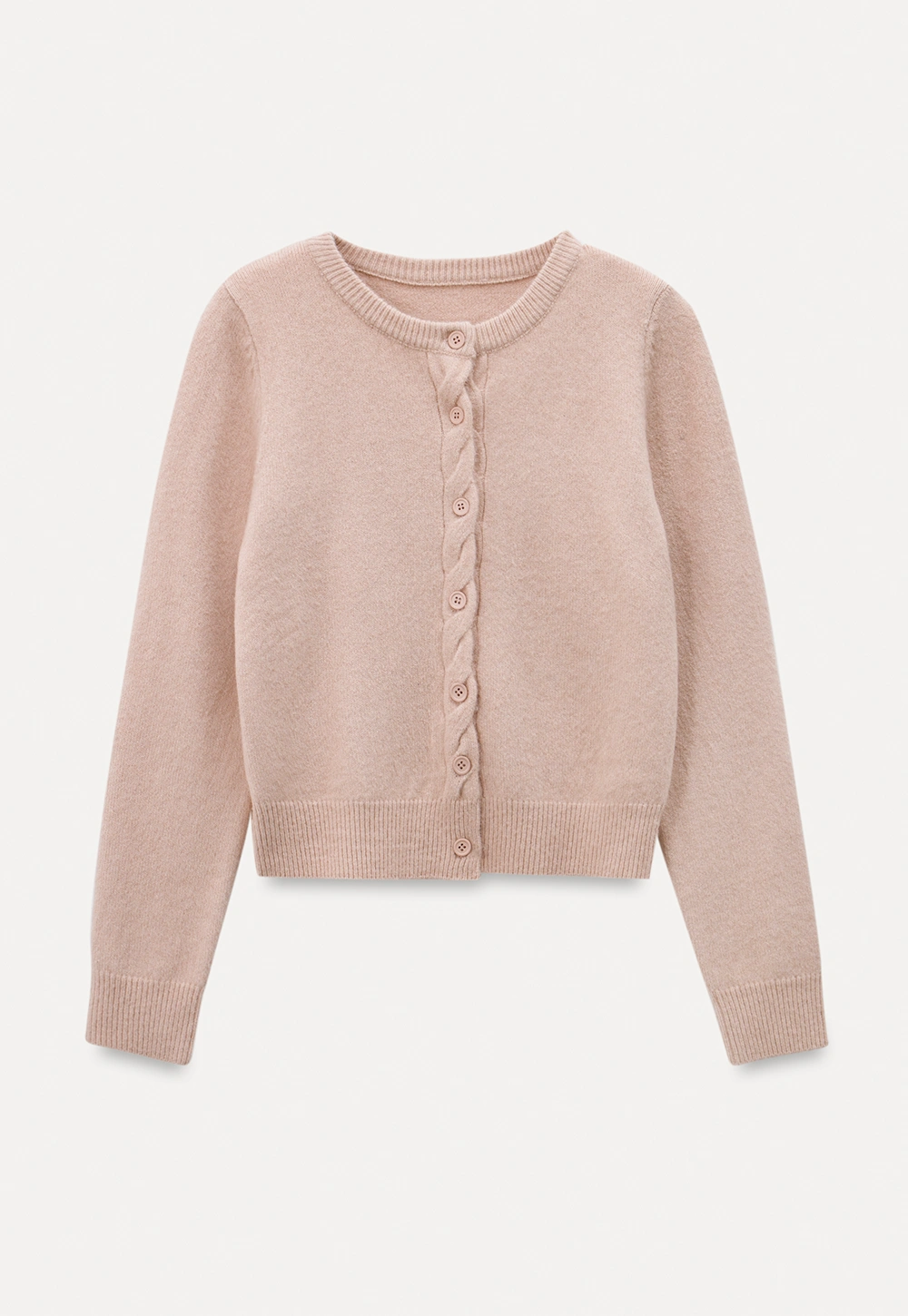 Chic Knit Cardigan with Cable Detail and Buttons