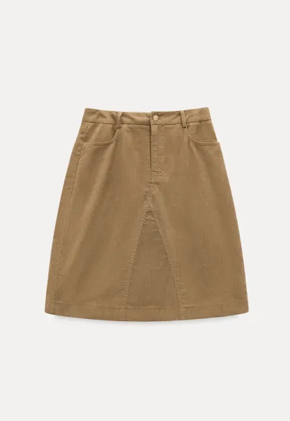 Corduroy A-Line Mini Skirt