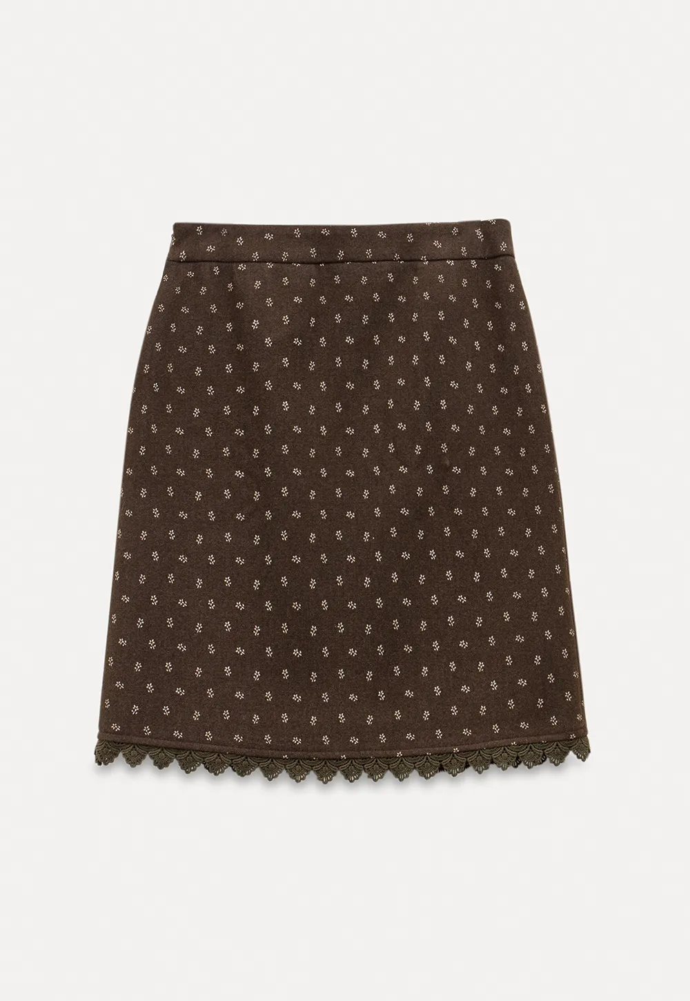 Floral Jacquard Mini Skirt