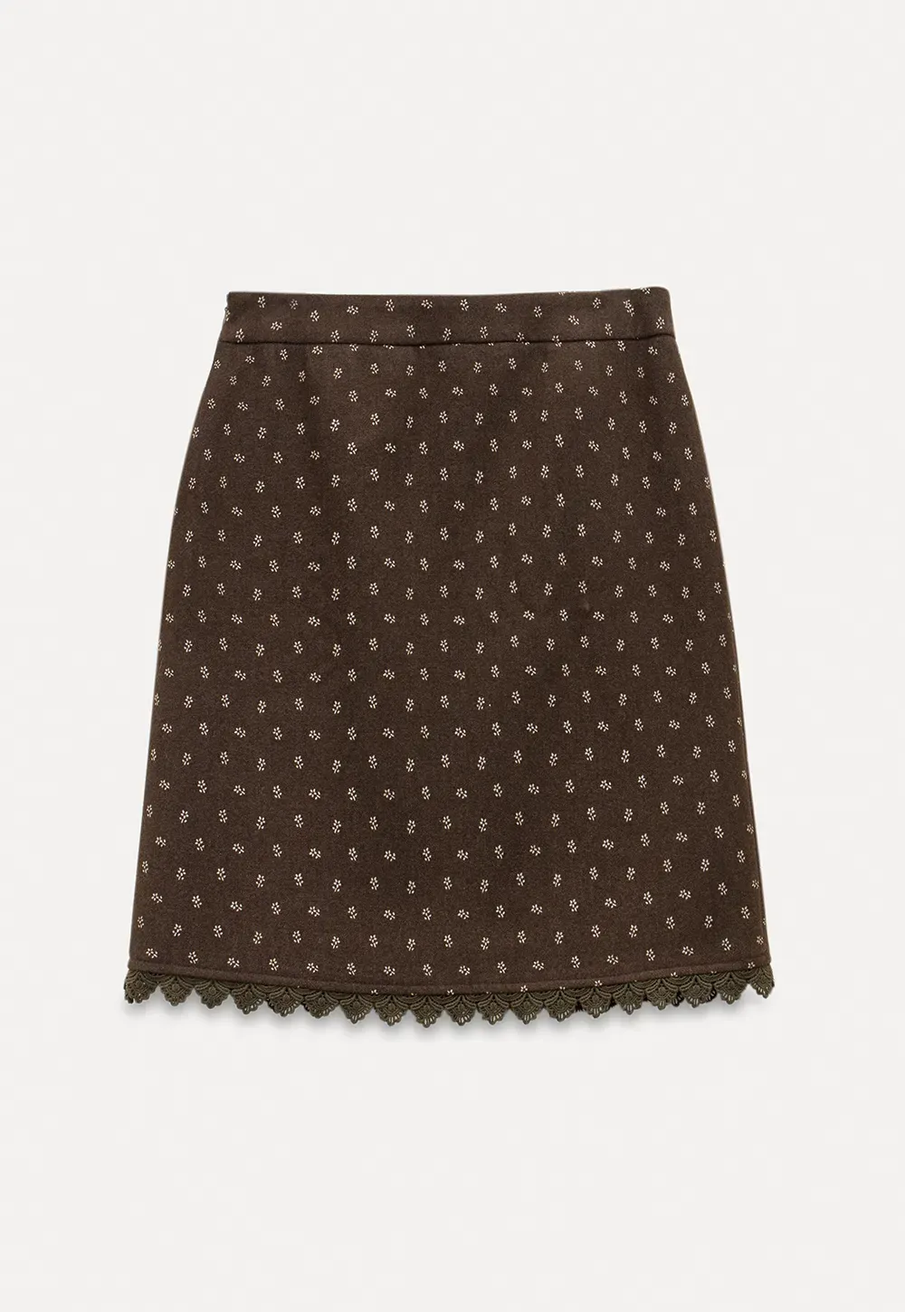 Floral Jacquard Mini Skirt