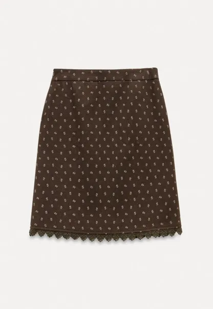 Floral Jacquard Mini Skirt