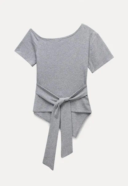 Off-Shoulder Top with Tie Waist