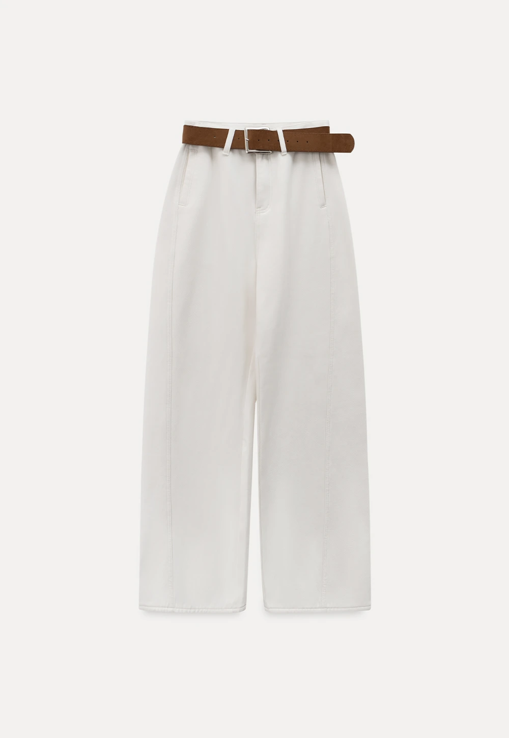 Womens High Waist Wide Leg Pants with Belt