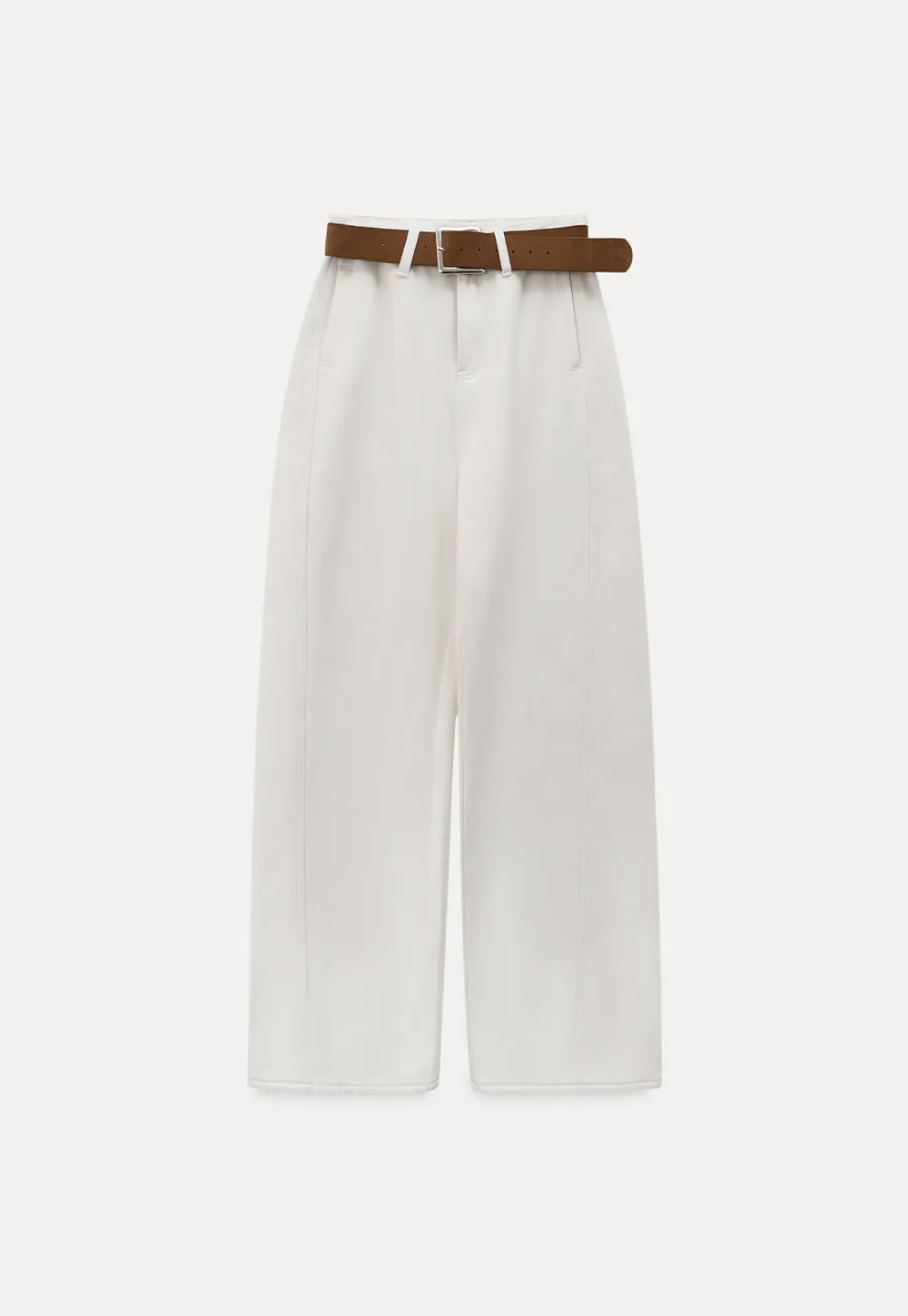 Womens High Waist Wide Leg Pants with Belt