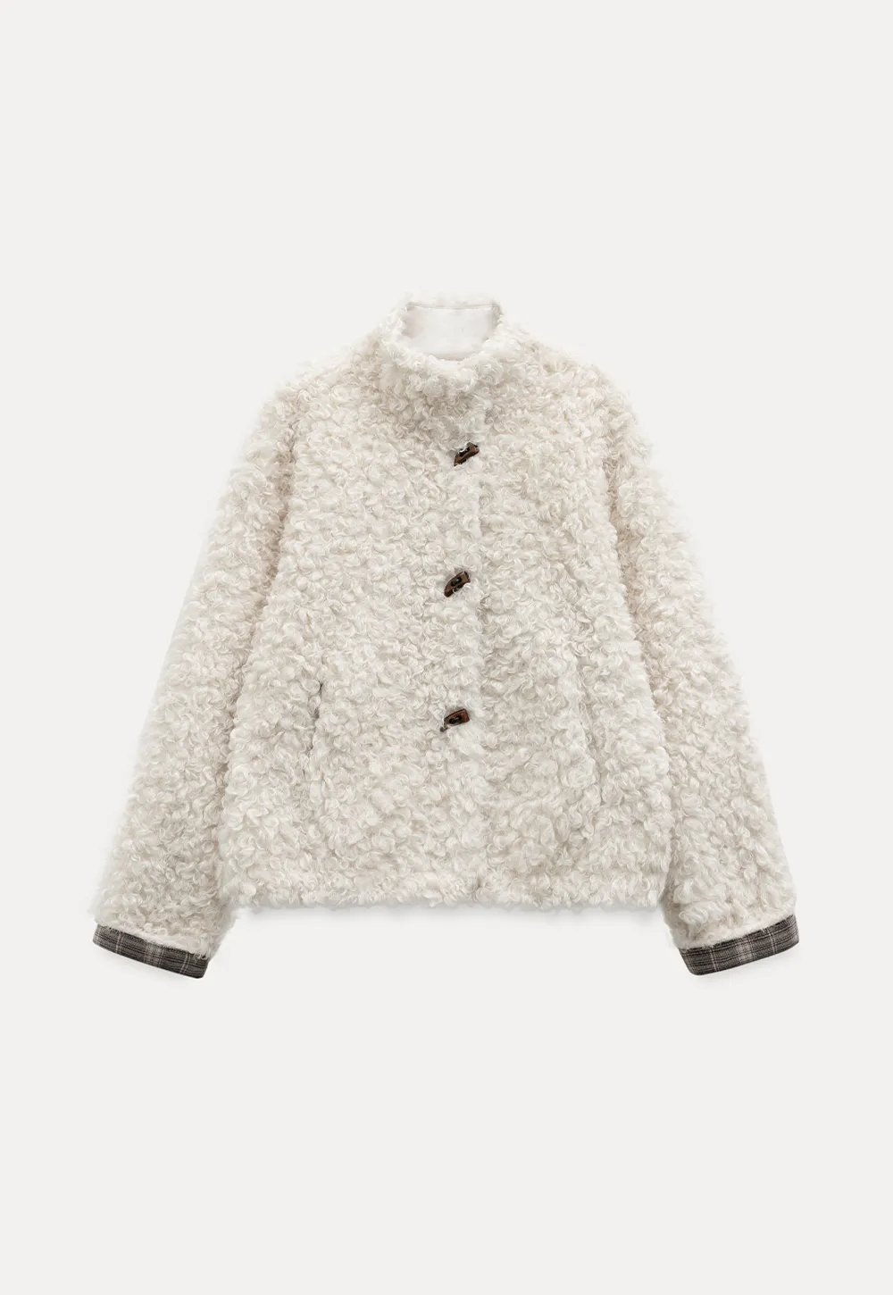 Faux Shearling Toggle Jacket