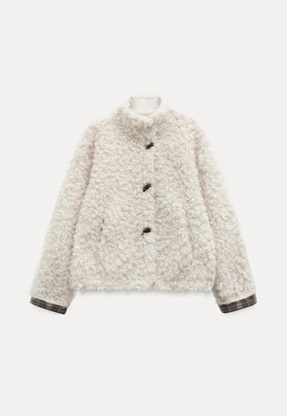 Faux Shearling Toggle Jacket