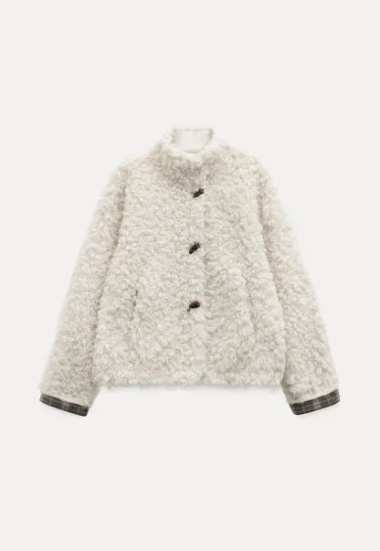 Faux Shearling Toggle Jacket