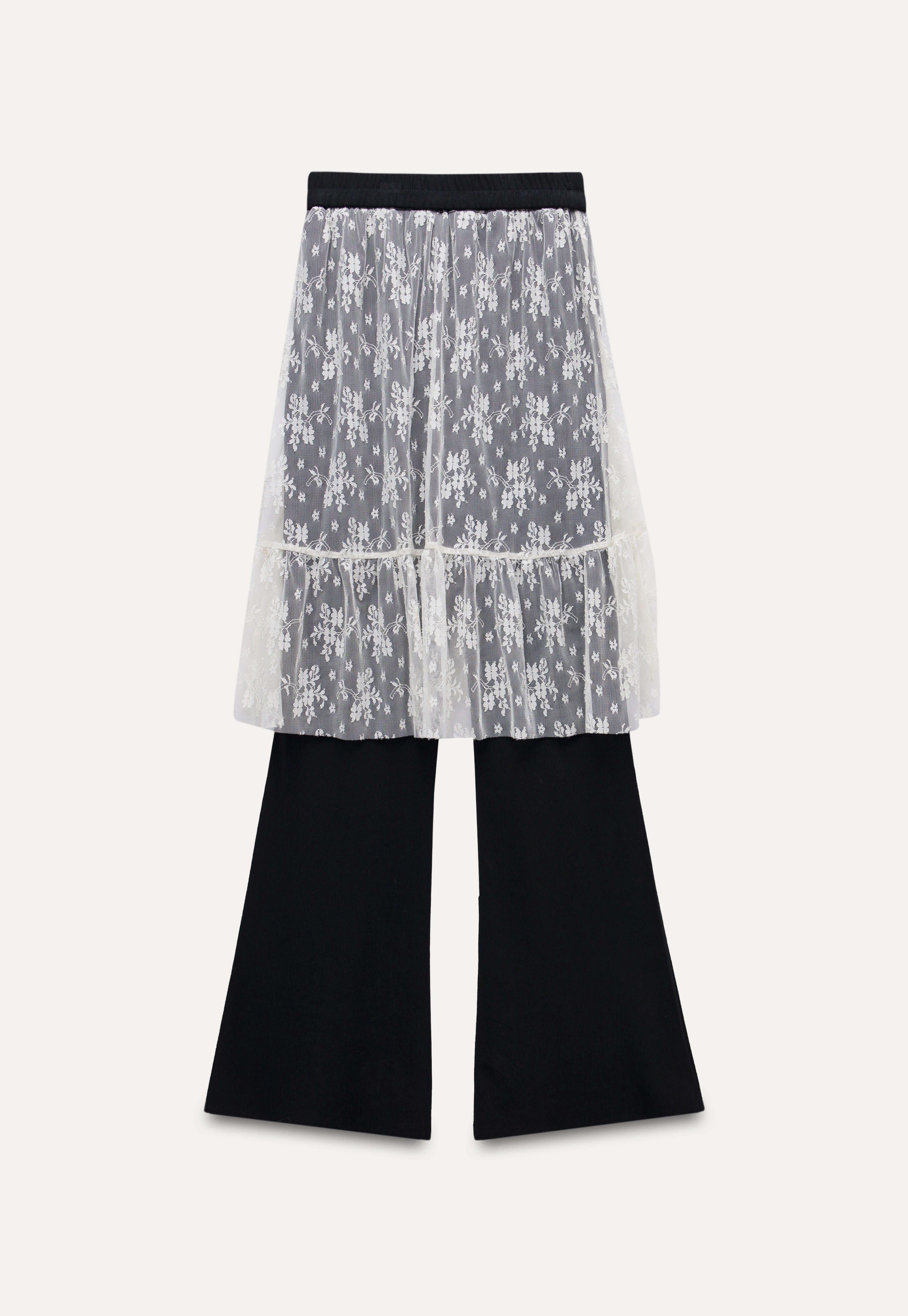 Women’s Lace Skirted Flare Pants