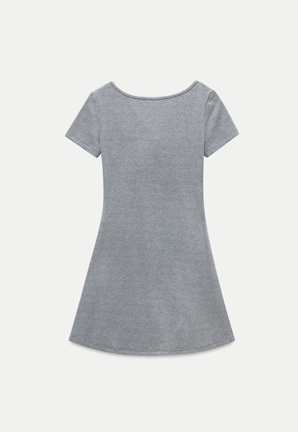 Bow Front Ruched Knit Mini Dress