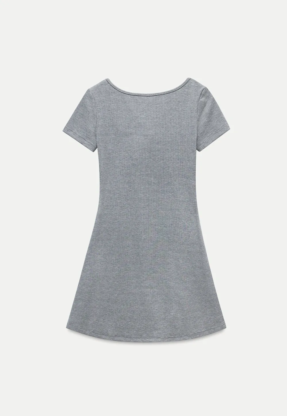 Bow Front Ruched Knit Mini Dress