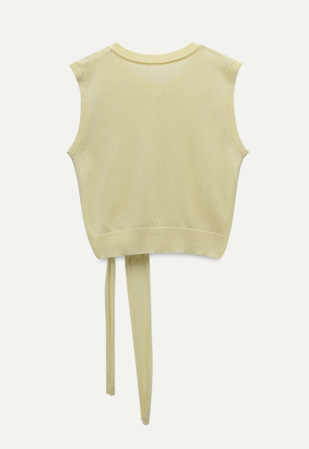 Women's Sleeveless Knit Top with Waist Tie