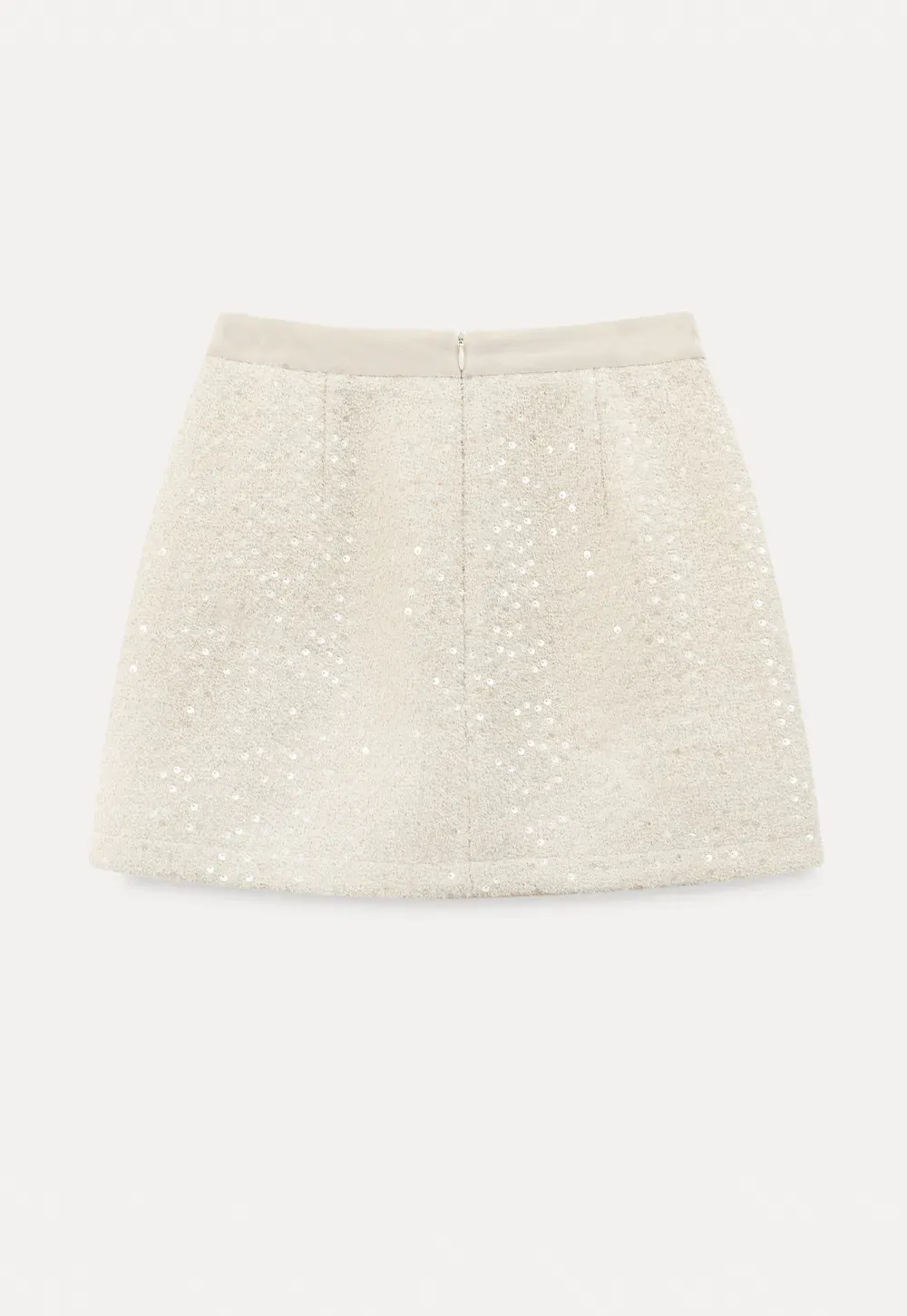 sparkling sequin mini skirt with flared hem