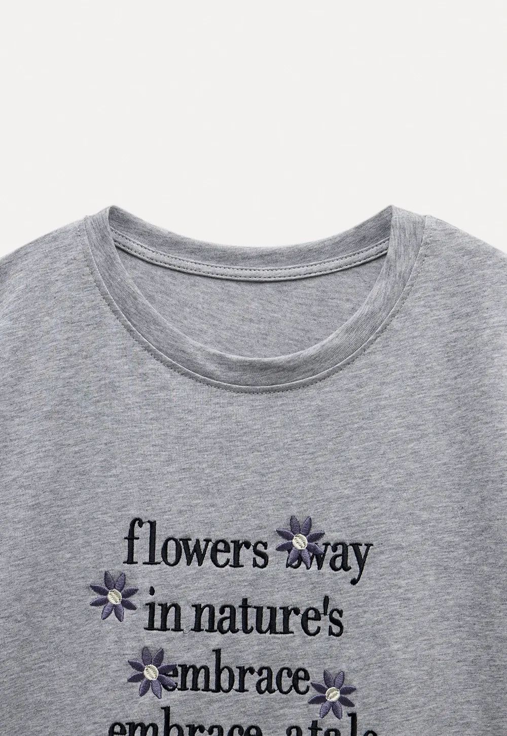 Women’s Graphic T-Shirt with Floral Letter Print