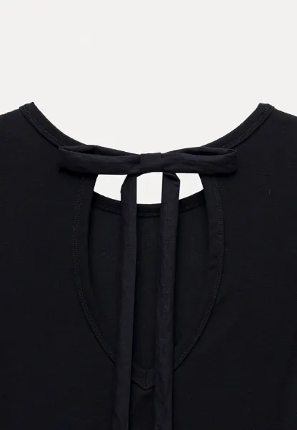 Women’s Backless Tie Short Sleeve Top