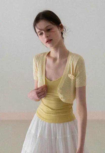 V neck thin strap fitted tank top